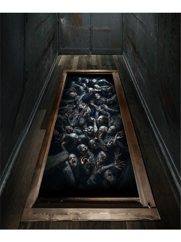Zombies In Grafkelder Vloersticker