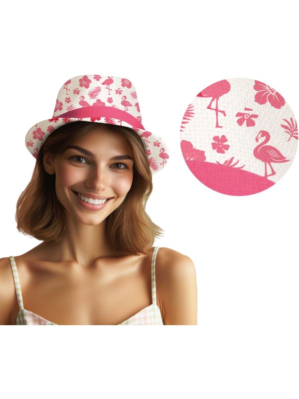 Zomerse Flamingo Hoed Volwassenen