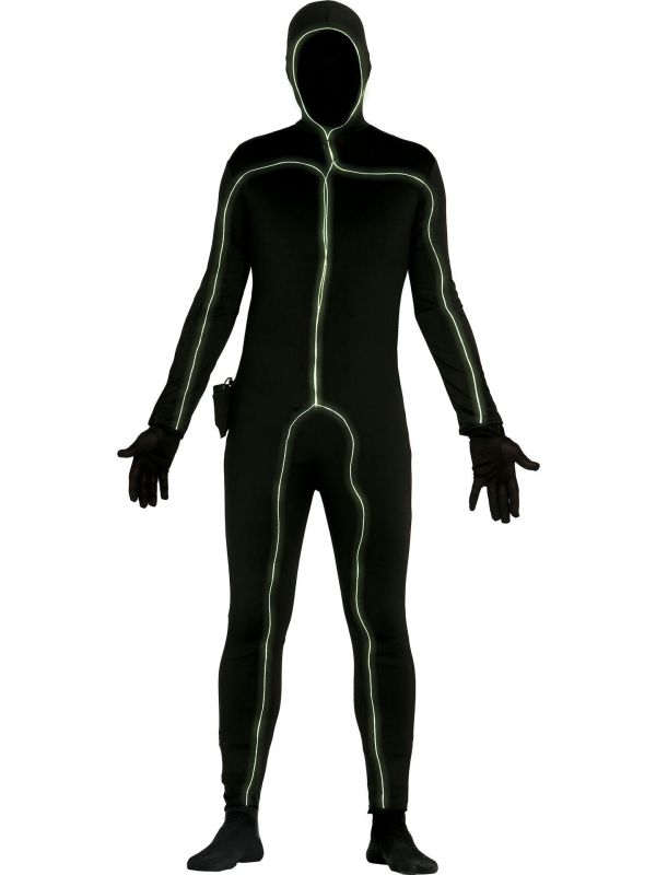 Zwart Black Light Lichtgevende Morphsuit