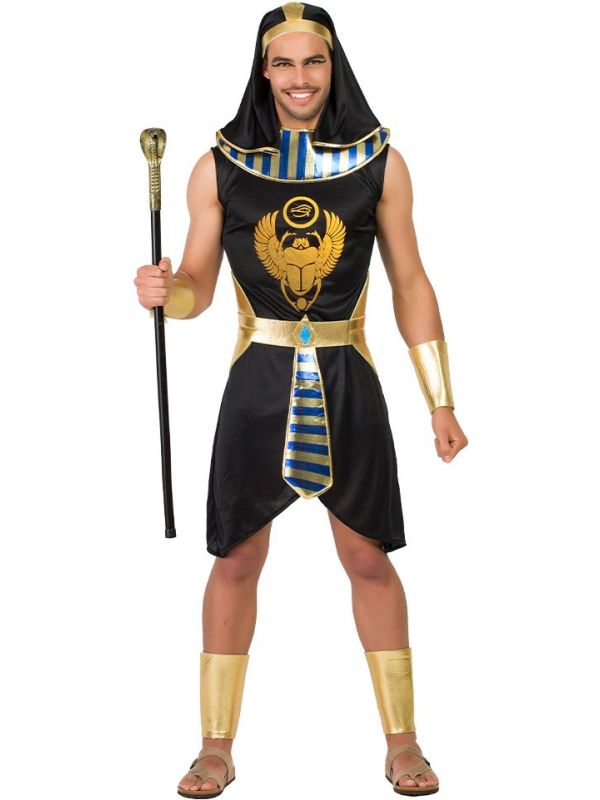 Zwart Egyptisch Farao Kostuum Heren
