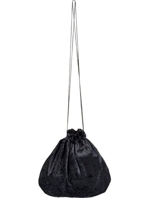 Zwart Fluwelen Buidel Tasje