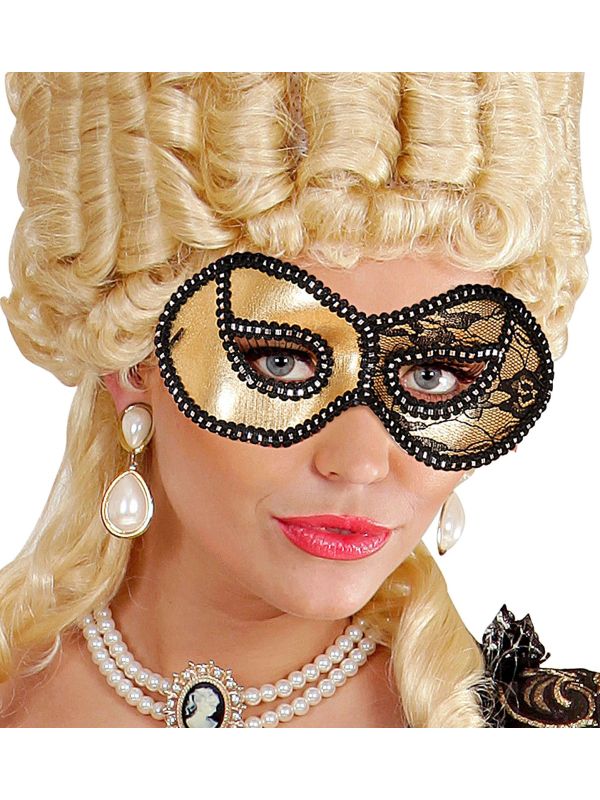 Zwart Gouden Oogmasker