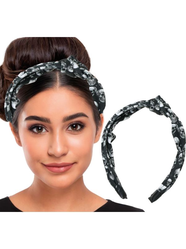 Zwart Grijze Skelet Haarband
