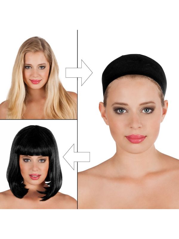 Zwart Haarnetje Pruik