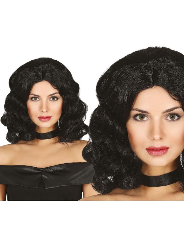Zwart Pruik Kort Haar Dames