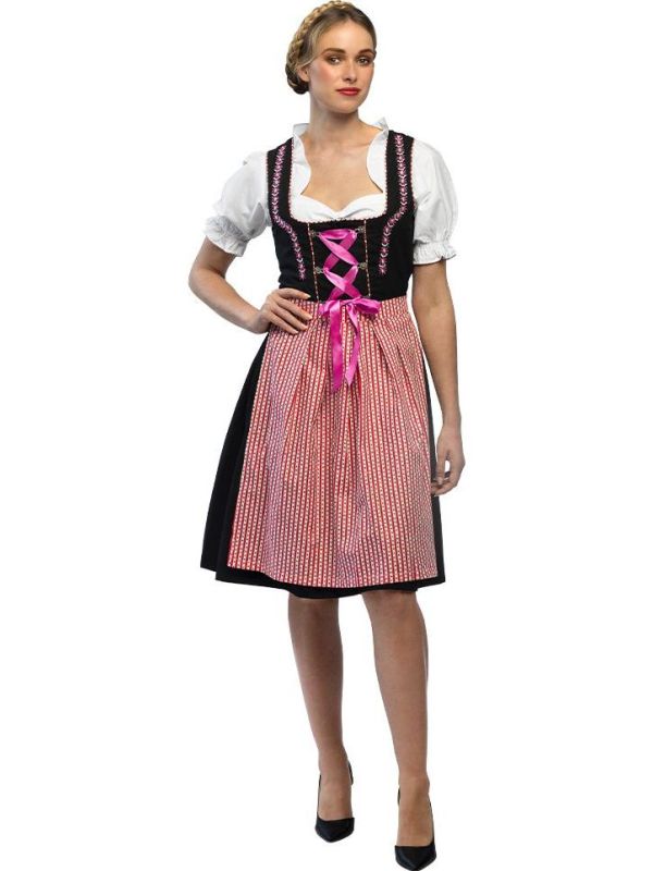 Zwart Roze Oktoberfest Dirndl