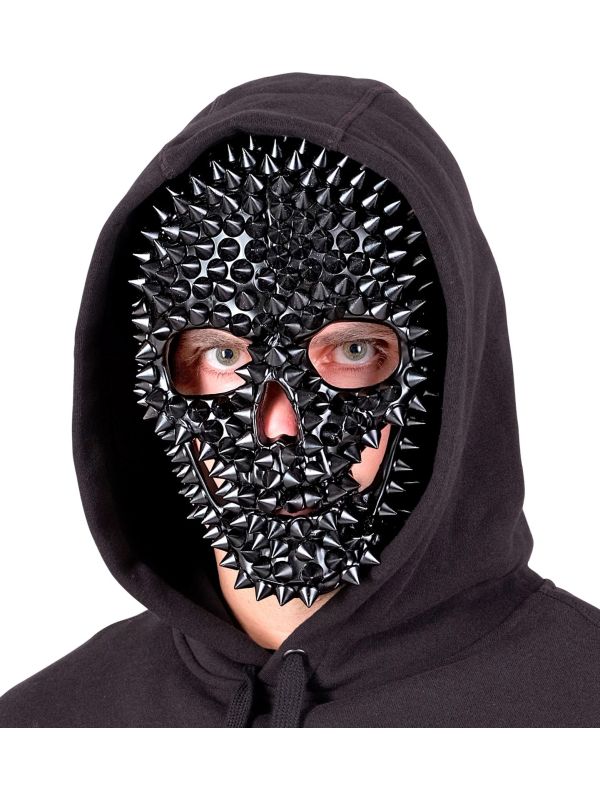 Zwart Schedel Masker met Stekels Halloween