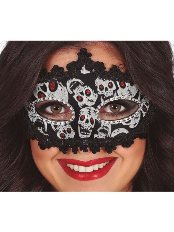 Zwart Skelettenmasker