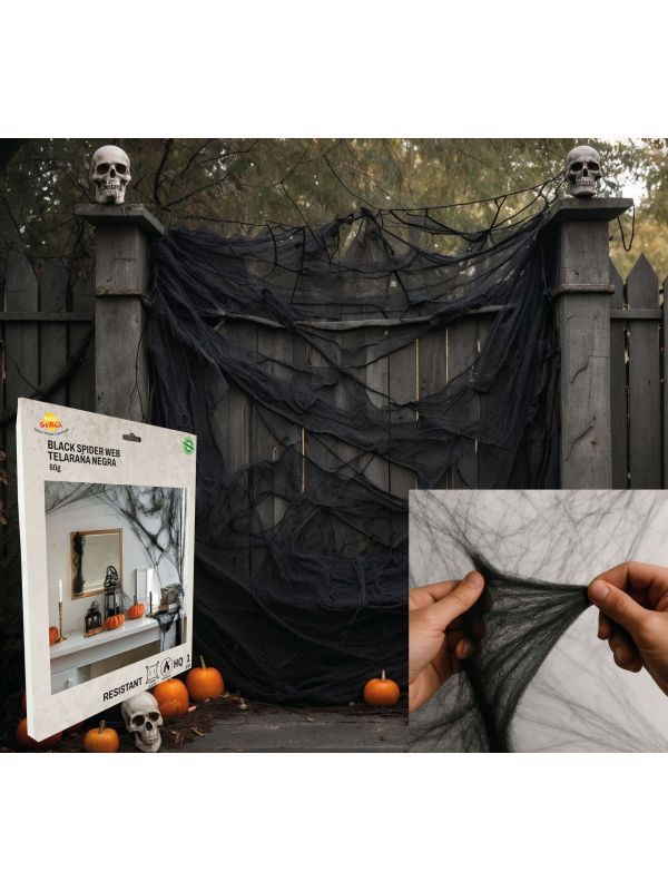 Zwart Spinrag Halloween 60G