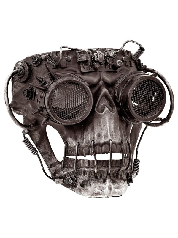 Zwart Steampunk Schedel Masker
