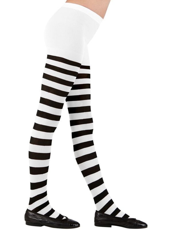 Zwart Wit Gestreepte Kinder Panty