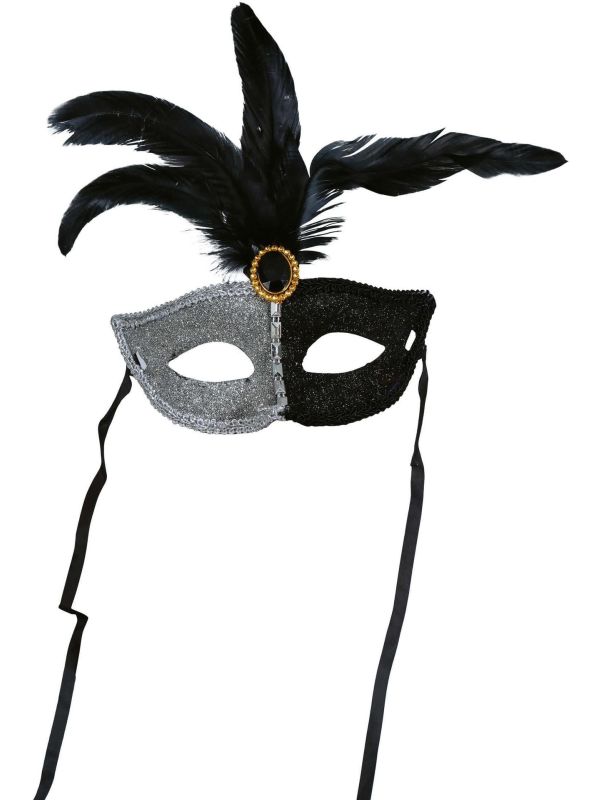 SIQUK Maskerade Maskers Plastic Venetiaans Party Masker Halloween Kostuum Masker Strass Carnaval Masker voor Koppels Vrouwen en Mannen, Zwart en Blauw