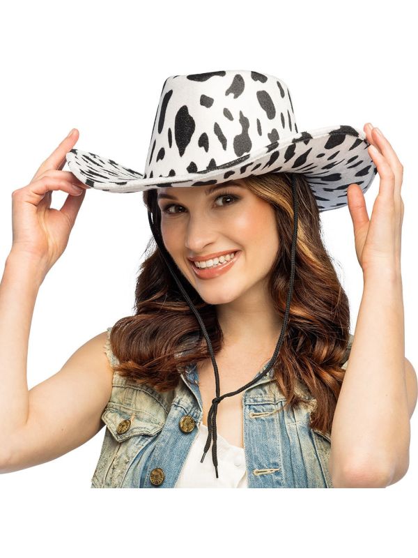 Zwart Witte Koe Cowboyhoed