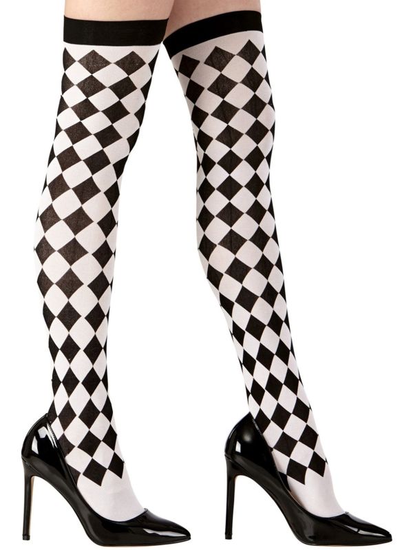 Zwart Witte Ruitjes Kousen