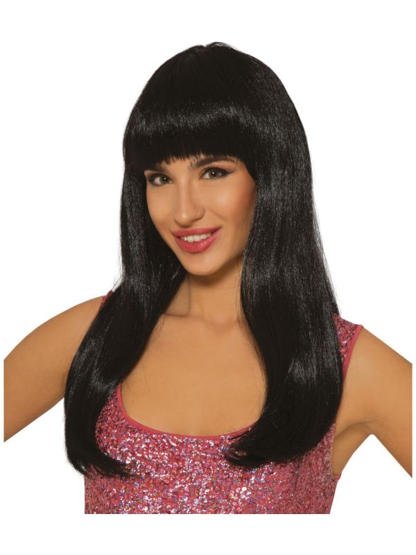 Zwarte 60's Glamour Pruik
