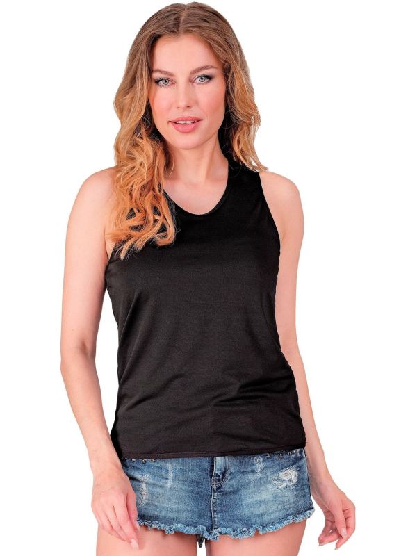 Zwarte 80s Carnaval Tanktop Dames