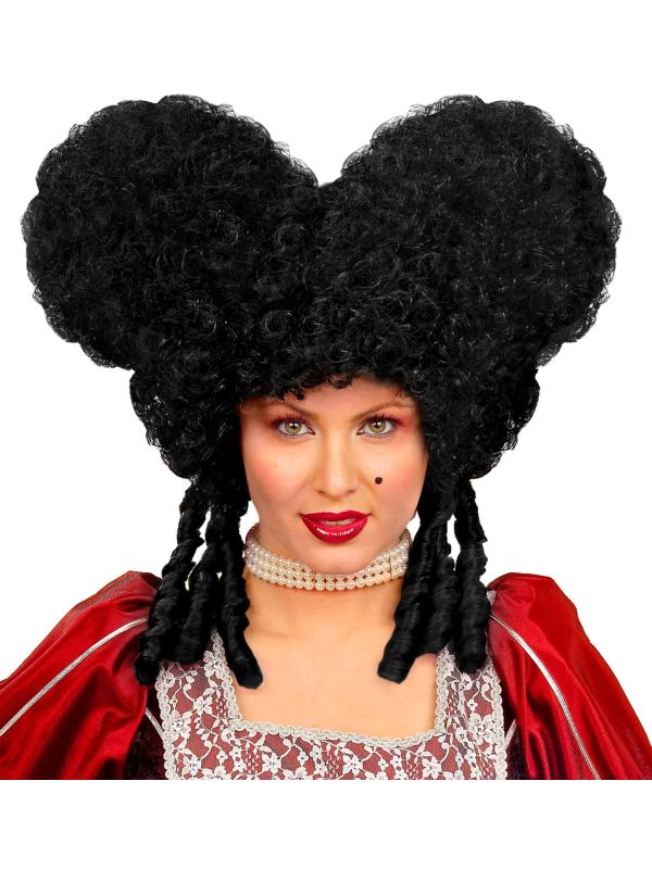 Zwarte Barok Pruik