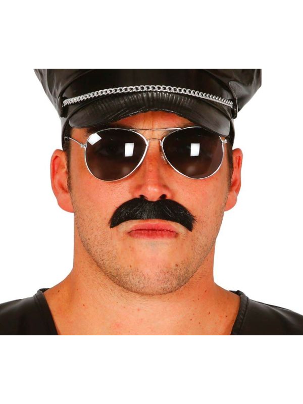 Zwarte Basic Snor Heren