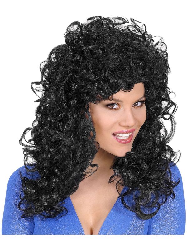 Zwarte Beauty Krullen Pruik
