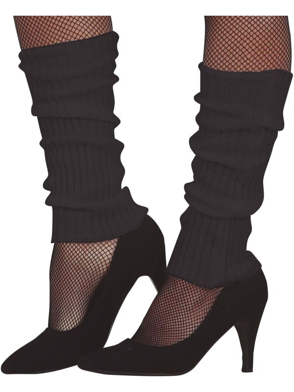 Zwarte Beenwarmers 80's Retro Dames