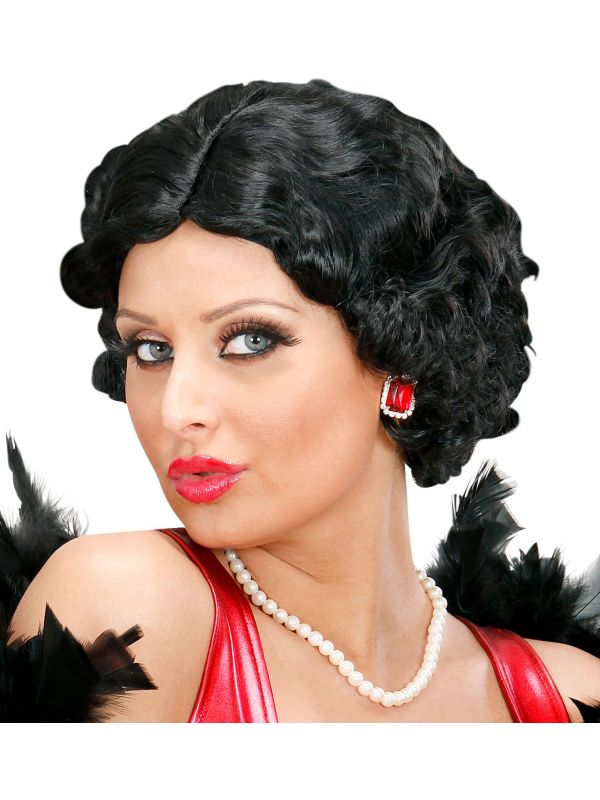 Zwarte Betty Boop Pruik