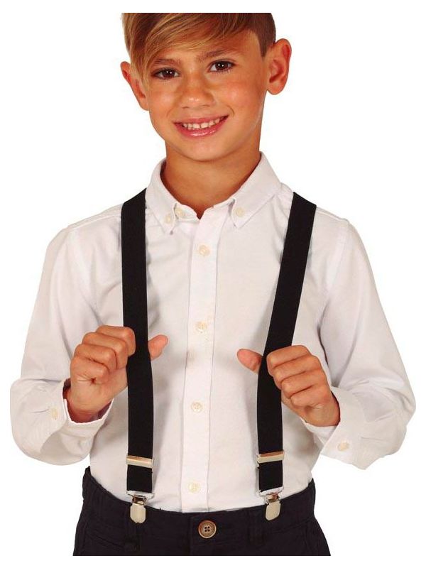 Zwarte Bretels Basis Kind