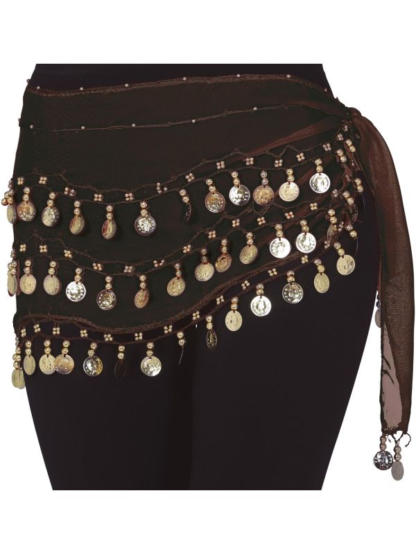 Zwarte Buikdanseressen Rok met Munten Dames