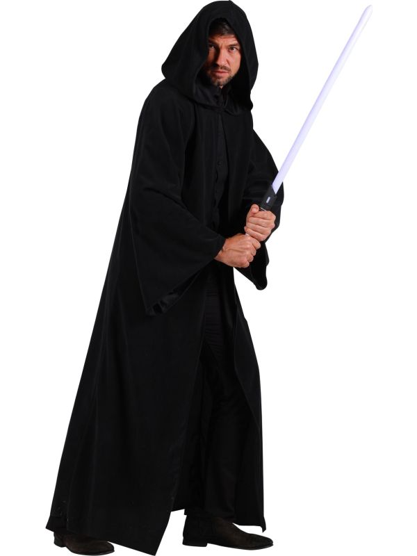 Zwarte Cape met Capuchon Volwassenen 154 cm Halloween