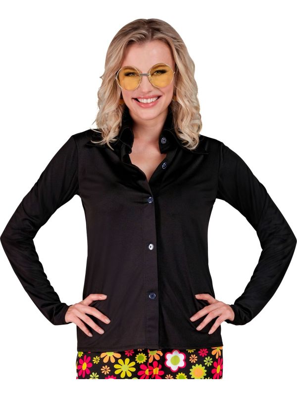 Zwarte Dames Blouse Carnaval