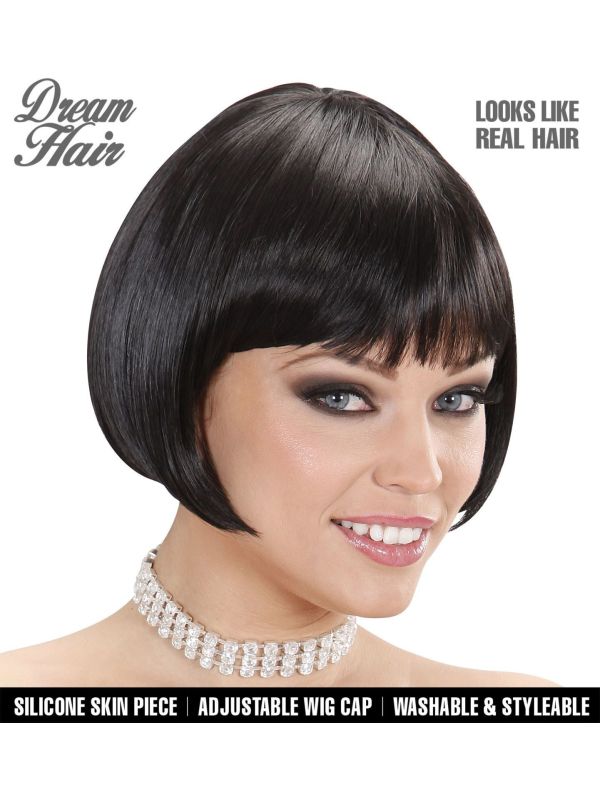 Zwarte Droomhaar Pruik Valentina