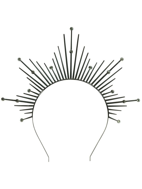 Zwarte engel Haarband met Stenen