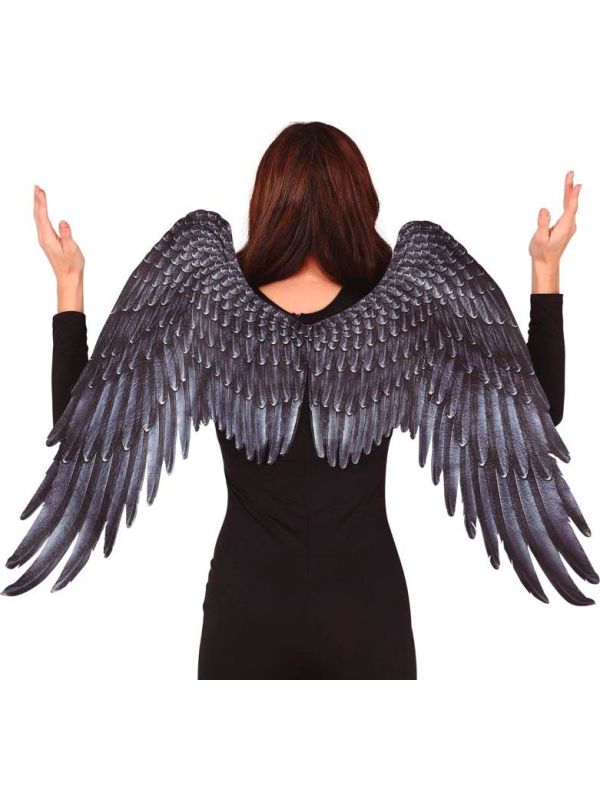 Zwarte Engelenvleugels Van Stof