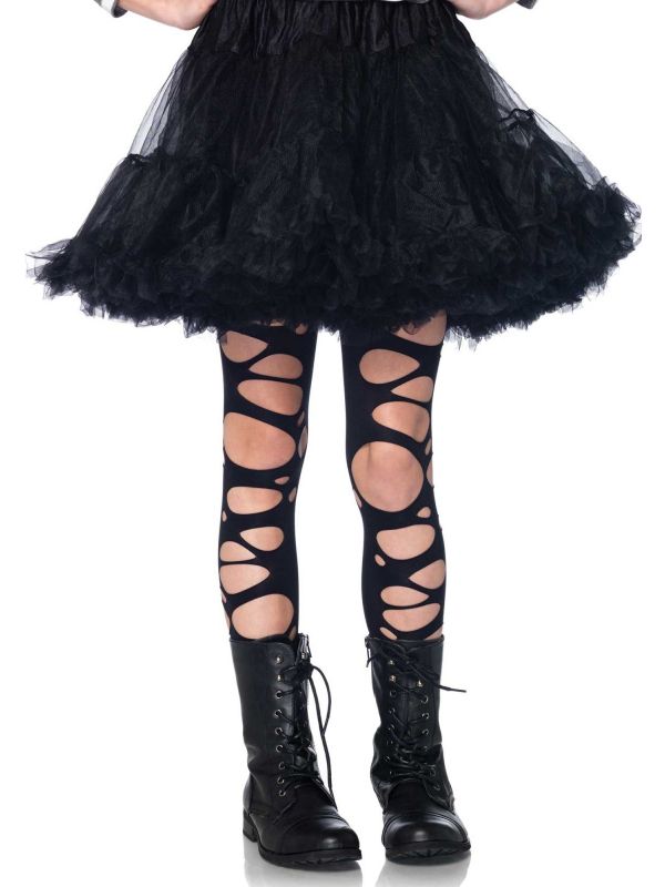 Zwarte Gescheurde Panty's