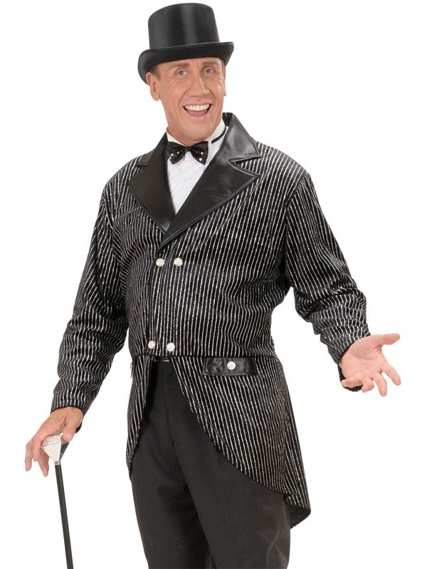 Zwarte Glitter Frackjas Man