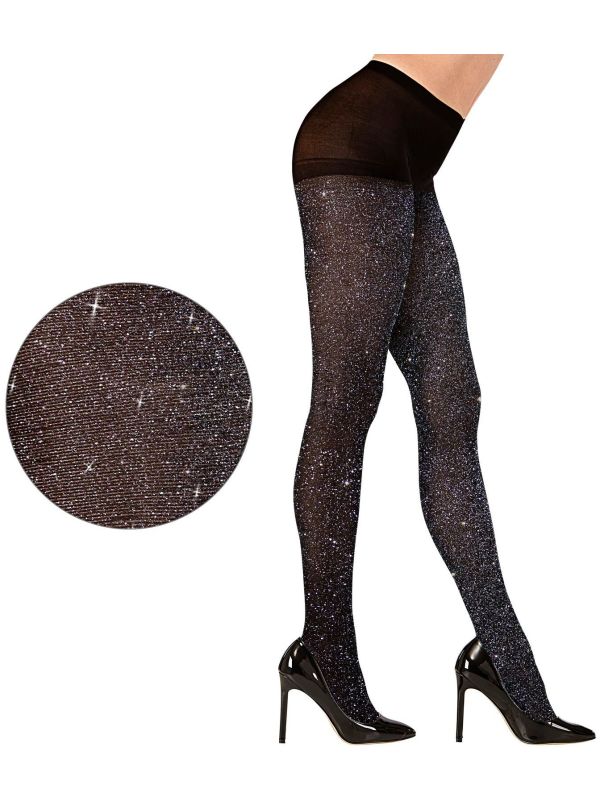 Zwarte Glitter Panty's