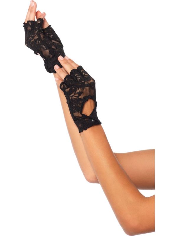 Zwarte Kant Handschoenen