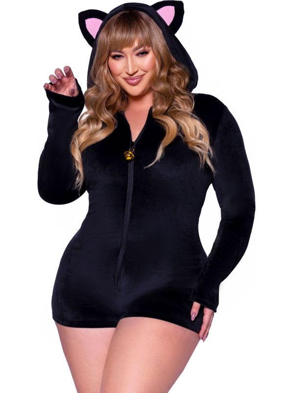 Zwarte Kat Kostuum Dames Plussize