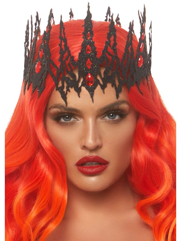 Zwarte Kroon met Rode Juwelen