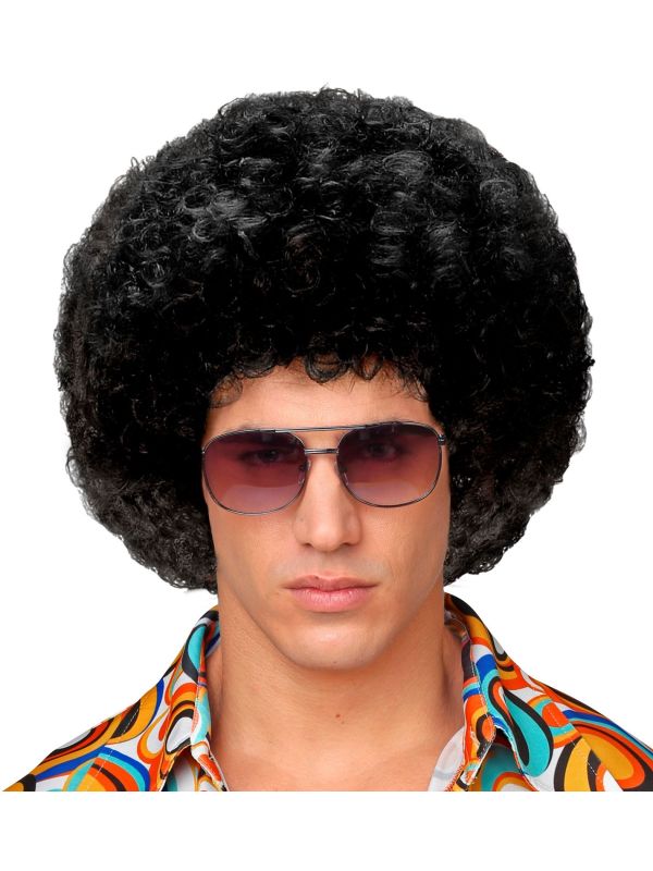 Zwarte Krullen Pruik