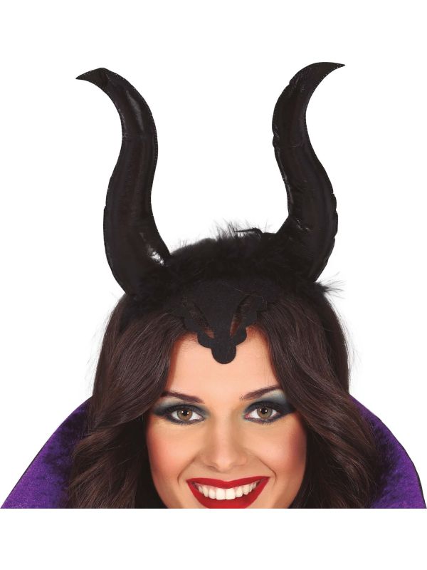 Zwarte Maleficent Hoorn Haarband