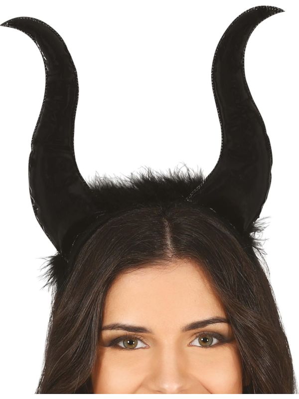 Zwarte Maleficent Hoorntjes Haarband