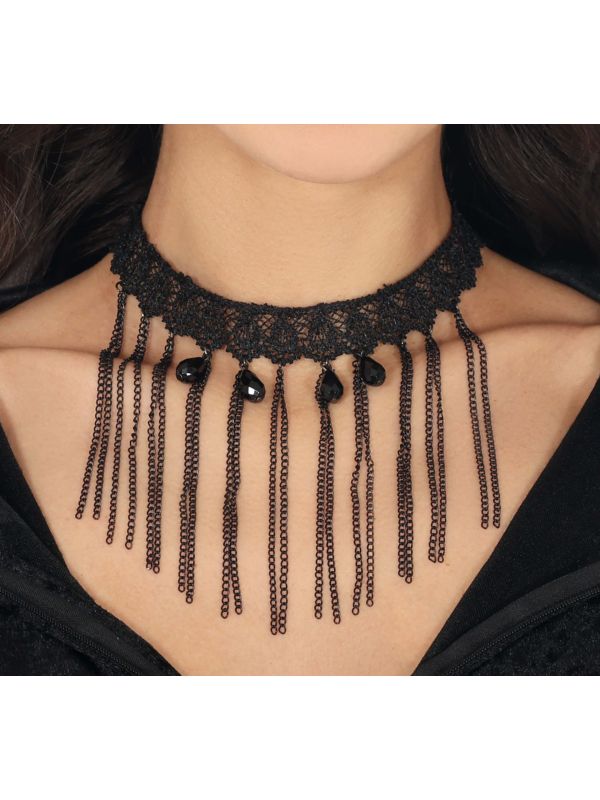 Zwarte Marquise Sieraden Choker