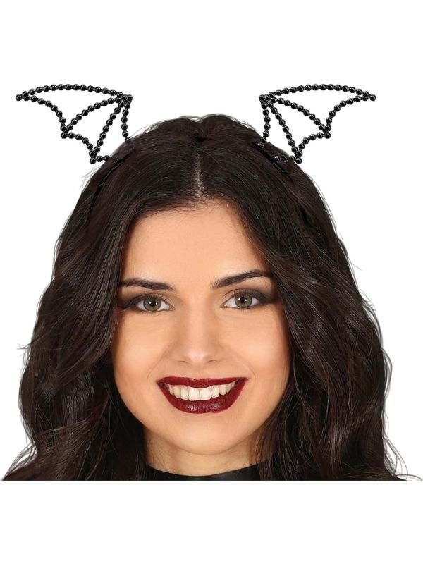 Zwarte Metalen Vleermuis Haarband