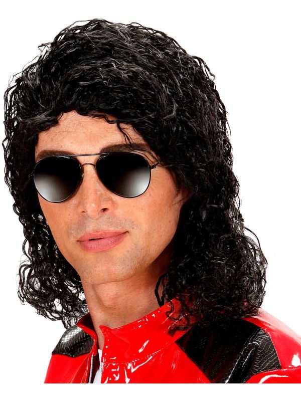 Zwarte Michael Jackson Pruik