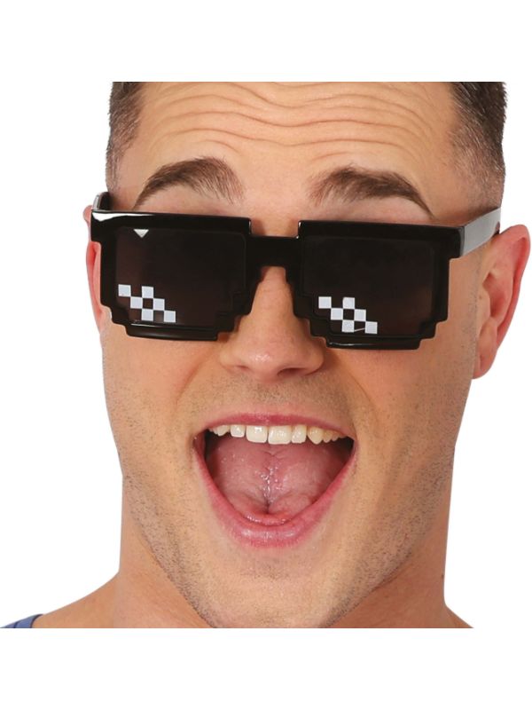 Zwarte Minecraft Bril Volwassenen