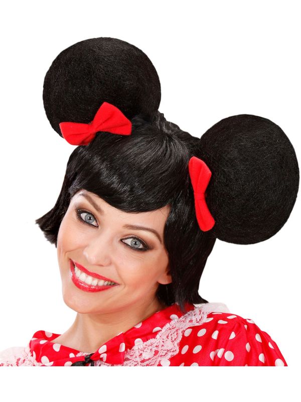 Zwarte Minnie Mouse Pruik