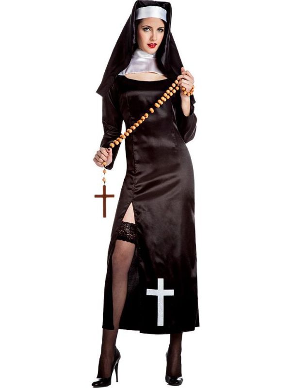 Zwarte Non Kostuum voor Dames