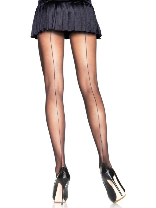 Zwarte Panty met Elegante Naad