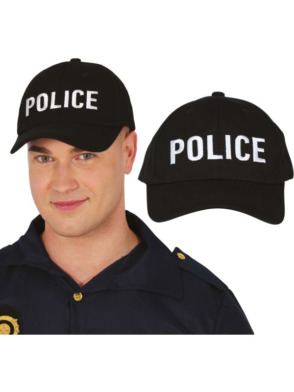 Zwarte Politie Police Cap