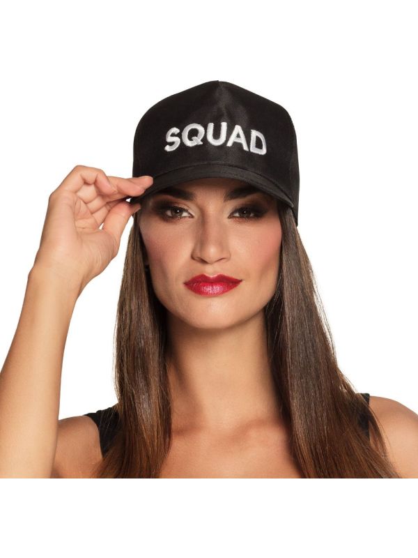 Zwarte Politie Squad Pet Verstelbaar